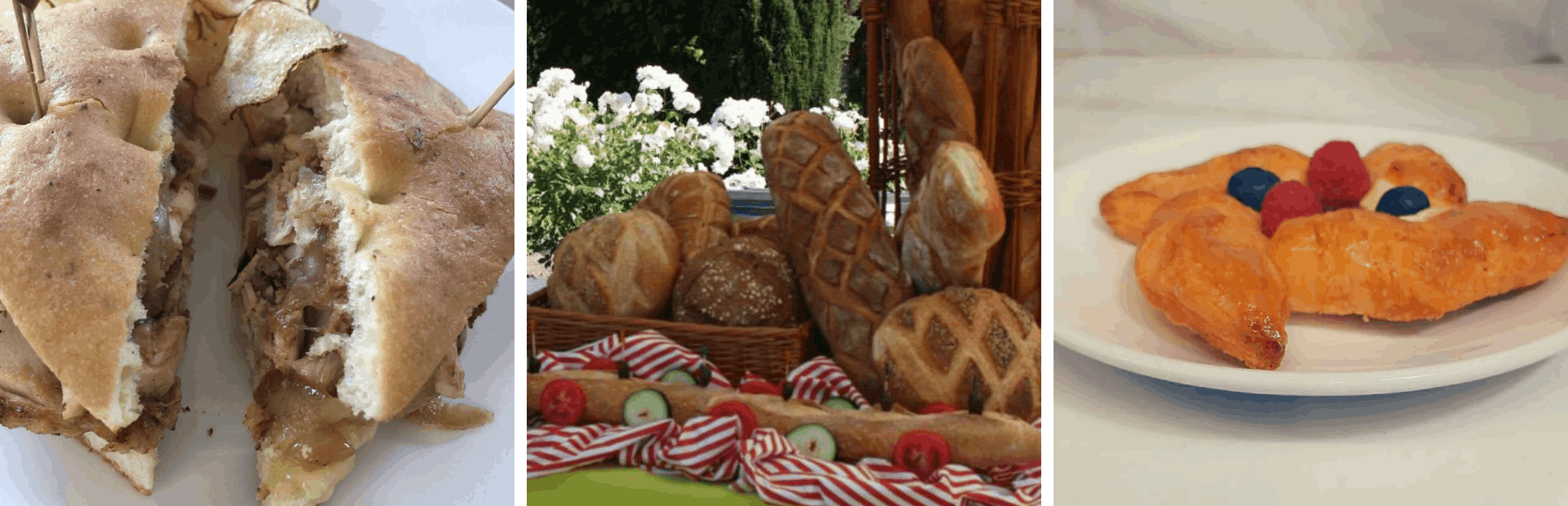 A bunch of bread is on the table